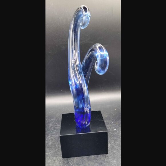 Handmade Badash Murano Style Blue Entangle Centerpiece - Picture 5 of 8